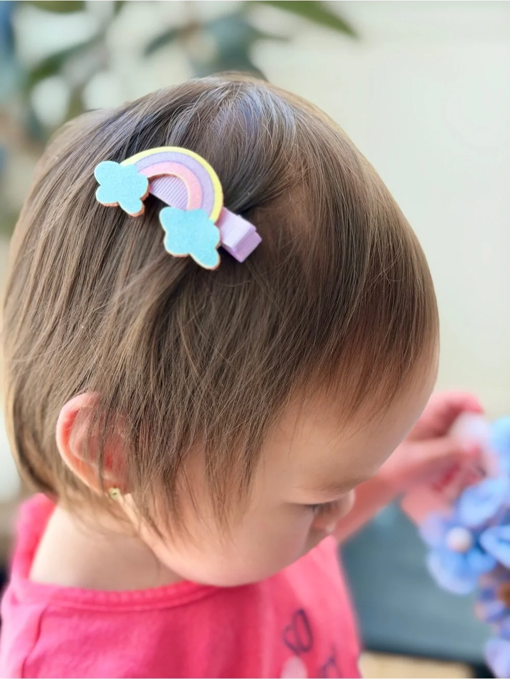 Pastel Flower & Bow Hair Clip Set 8pc- Lavender, Pink, Blue, Green, Yellow, Mint